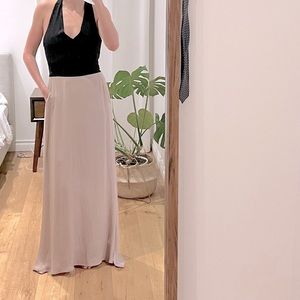 Sis Sis maxi formal dress biege and black size small